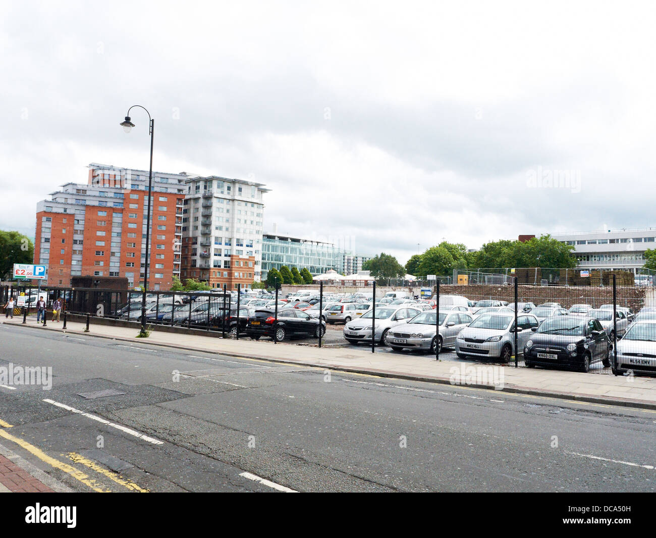 Site of former BBC HQ on Oxford Road in Manchester, now a car park