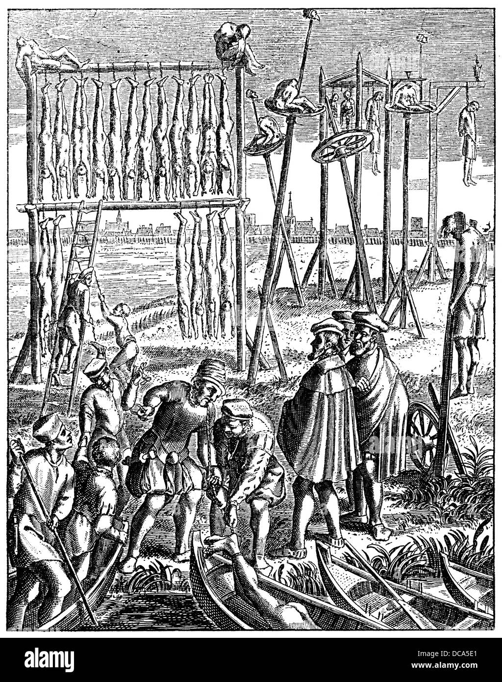 mass executions of the rebellious Dutch by the 3rd Duke of Alba, Duque de Alba, 1507 - 1582, a Spanish nobleman, military leader Stock Photo