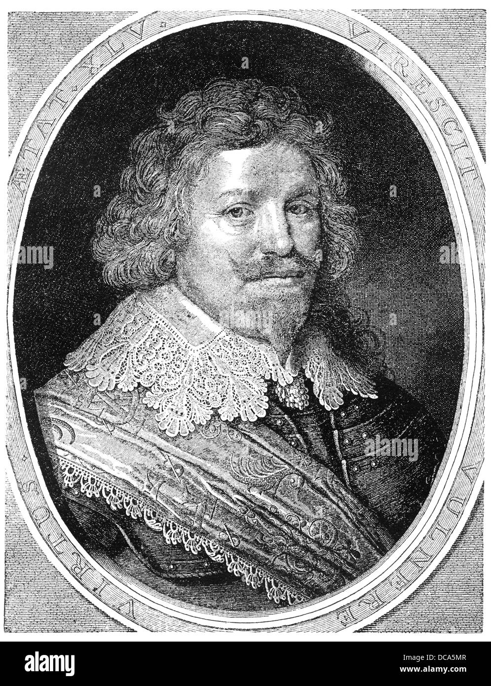 portrait of Gaspard II de Coligny, Comte de Coligny, a peer of France, 1519 - 1572, a French nobleman, admiral and Huguenot lead Stock Photo
