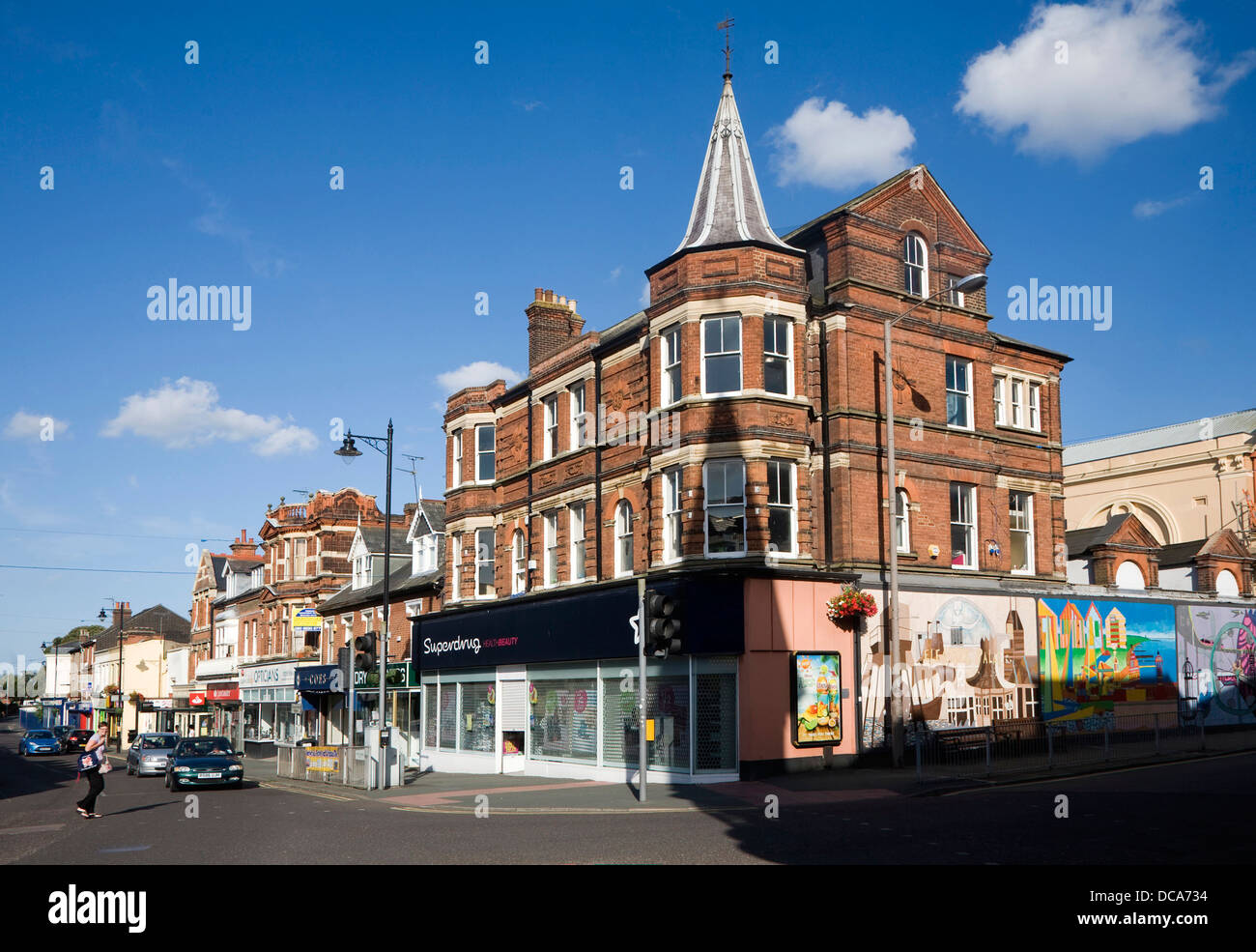High Street shops buildings Dovercourt Harwich Essex England Stock