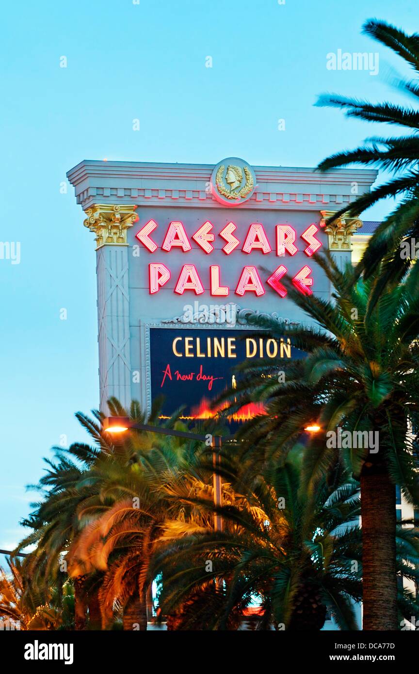 Caesars Palace Hotel and Casino, across lake in front of the Bellagio