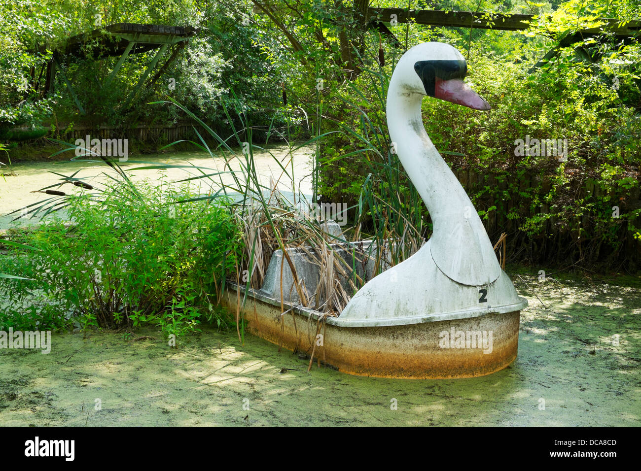 Abandoned former amusement park at Spreepark in Berlin Germany Stock Photo