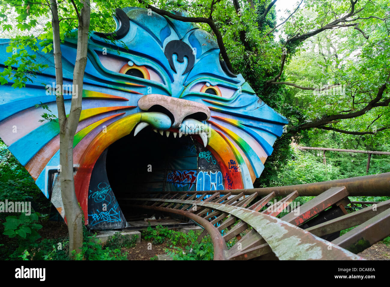 Abandoned former amusement park at Spreepark in Berlin Germany Stock Photo