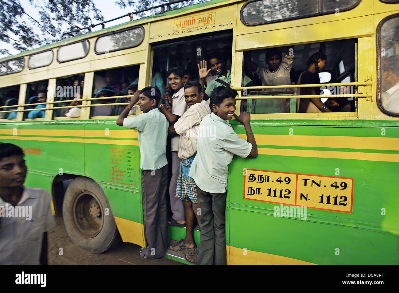 Bus, Pondicherry. Tamil Nadu, India Stock Photo Alamy