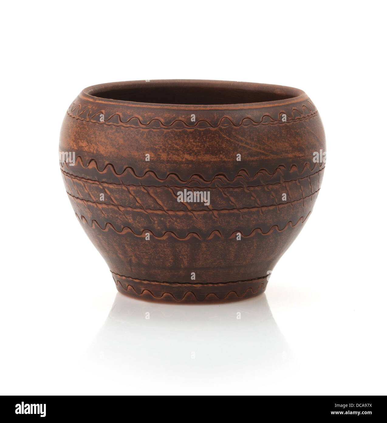 ceramic pot isolated on white background Stock Photo - Alamy