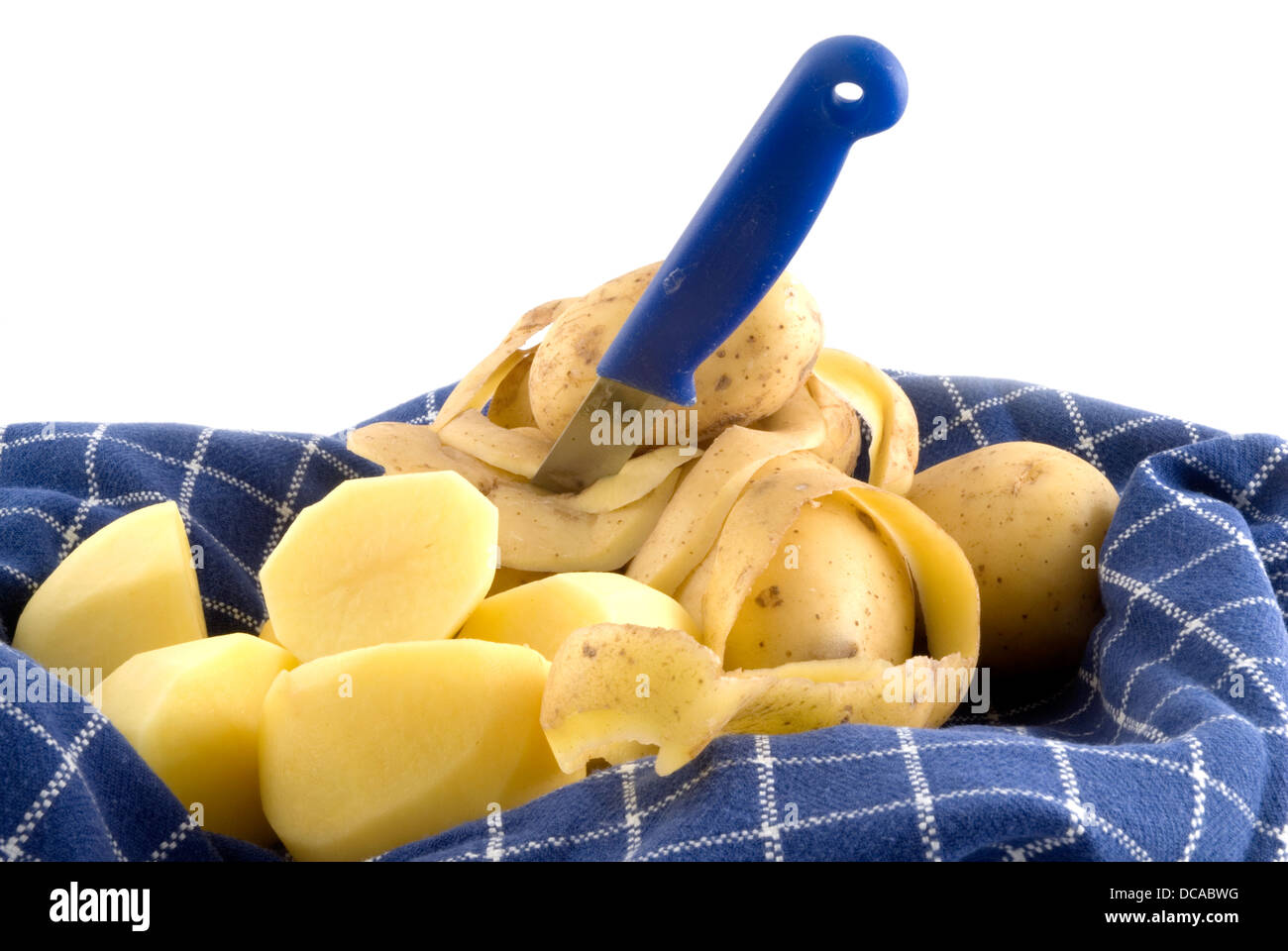 patatoes peeling Stock Photo