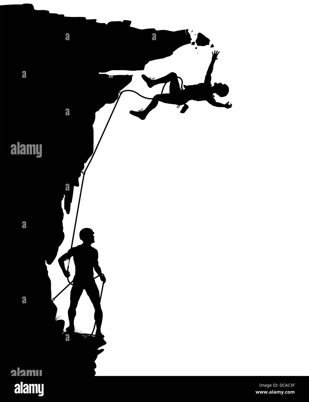 Climber falling Black and White Stock Photos & Images - Alamy