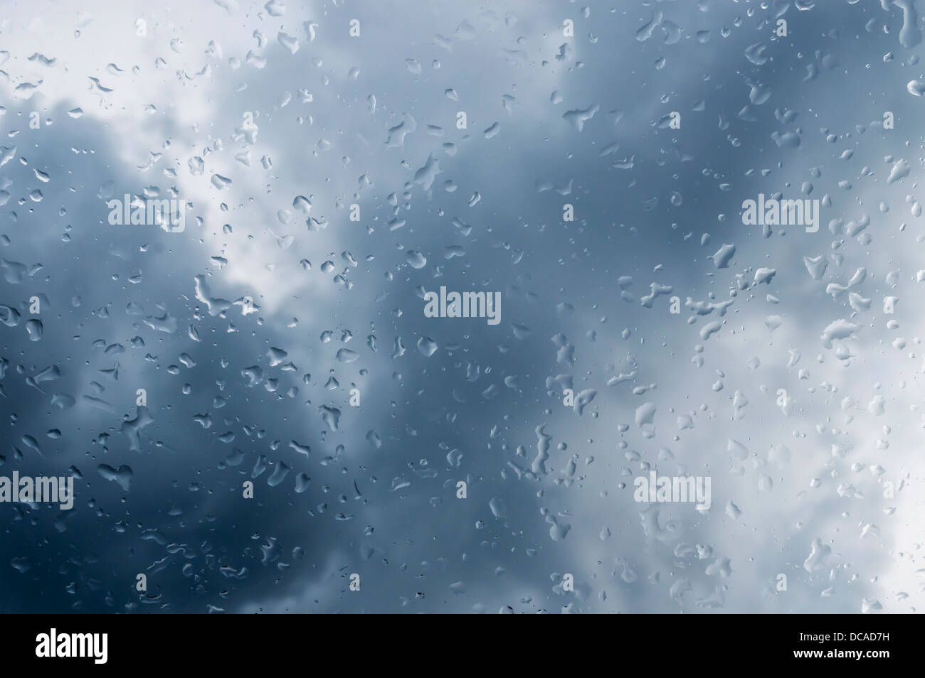 Droplets of water on window Stock Photo