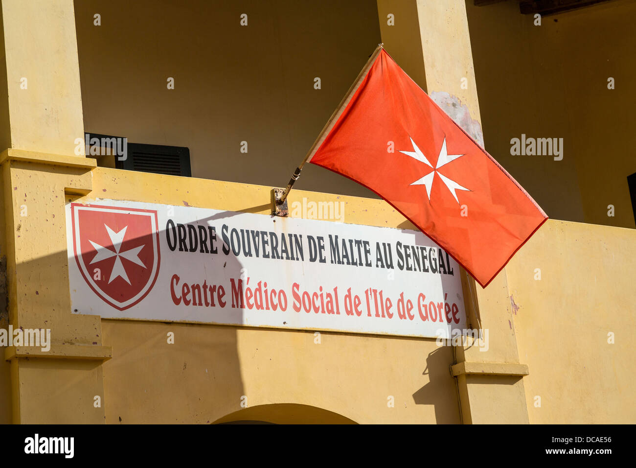 Medical Center Supported by the Order of Malta, Goree Island, Senegal. Stock Photo