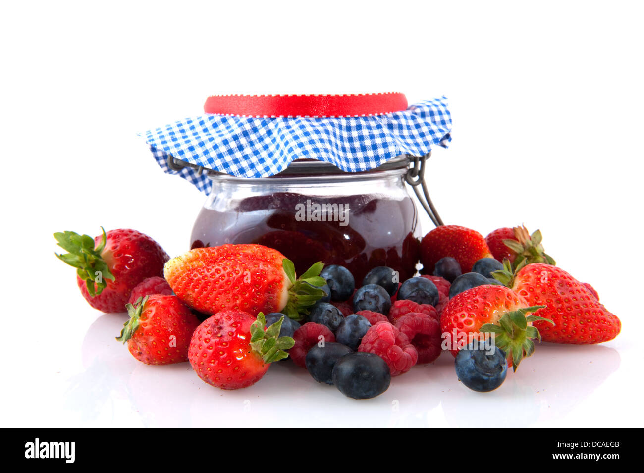 Jam with fruit Stock Photo Alamy
