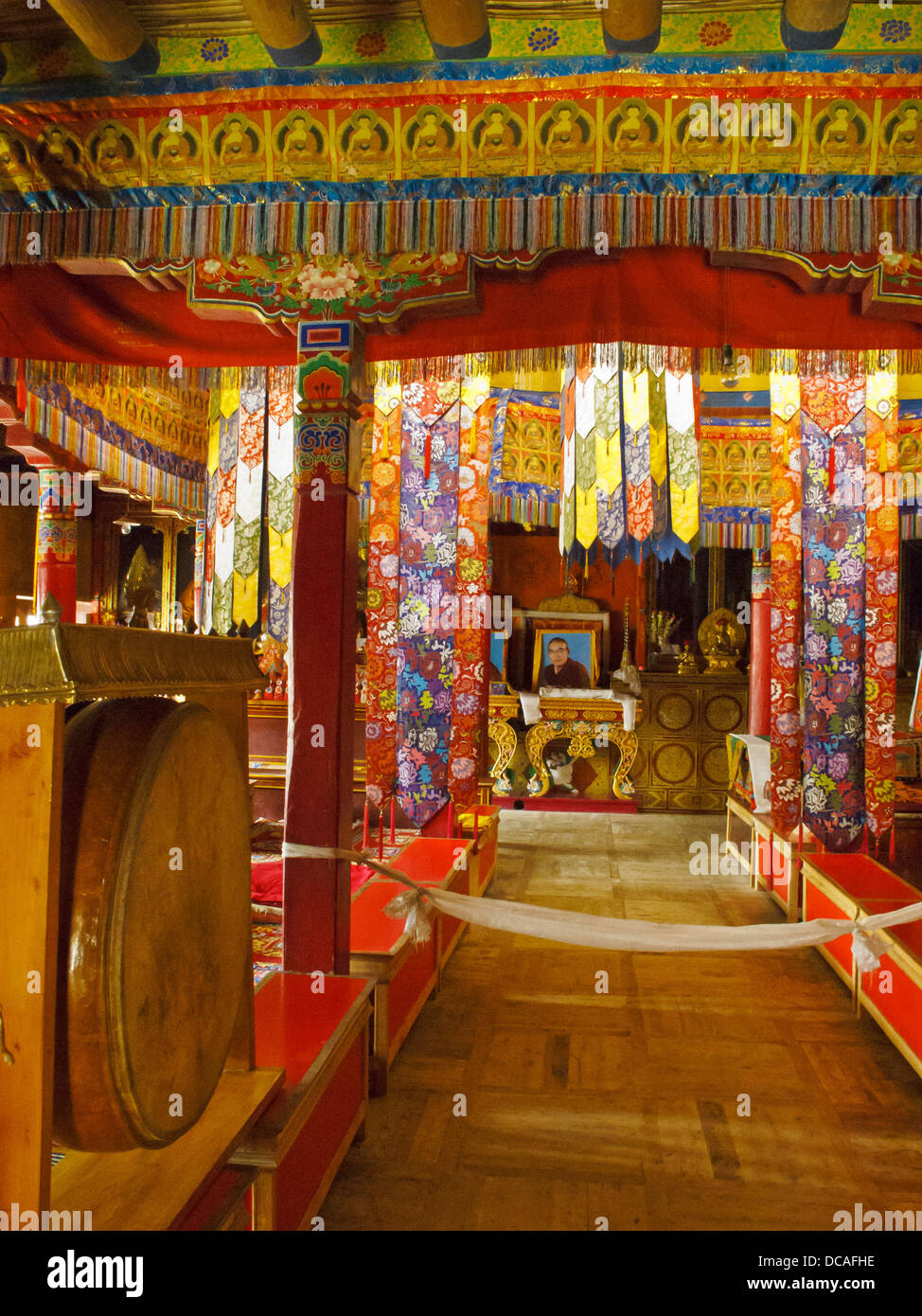 Inside the Lamayuru monastery Stock Photo