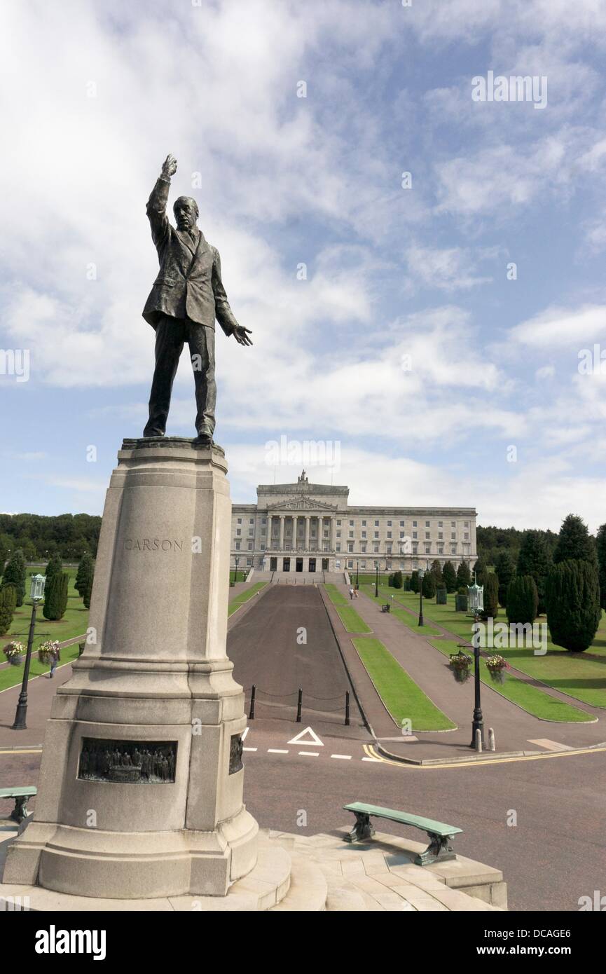Statue of Lord Carson, Stormont, Belfast parliament Belfast, Northern Ireland Stock Photo