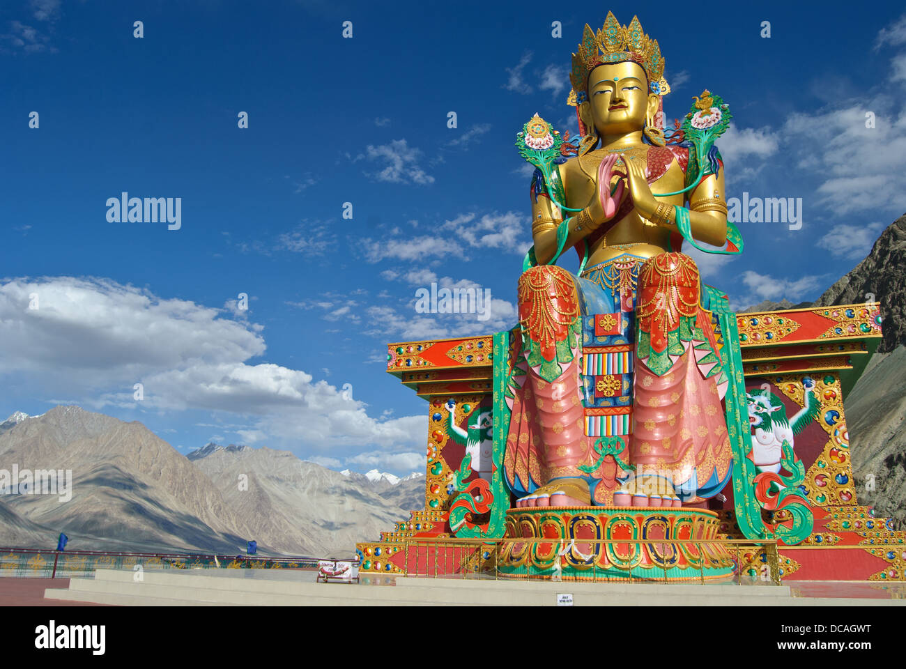 Maitreya Buddha statue near Diskit Monastery Stock Photo