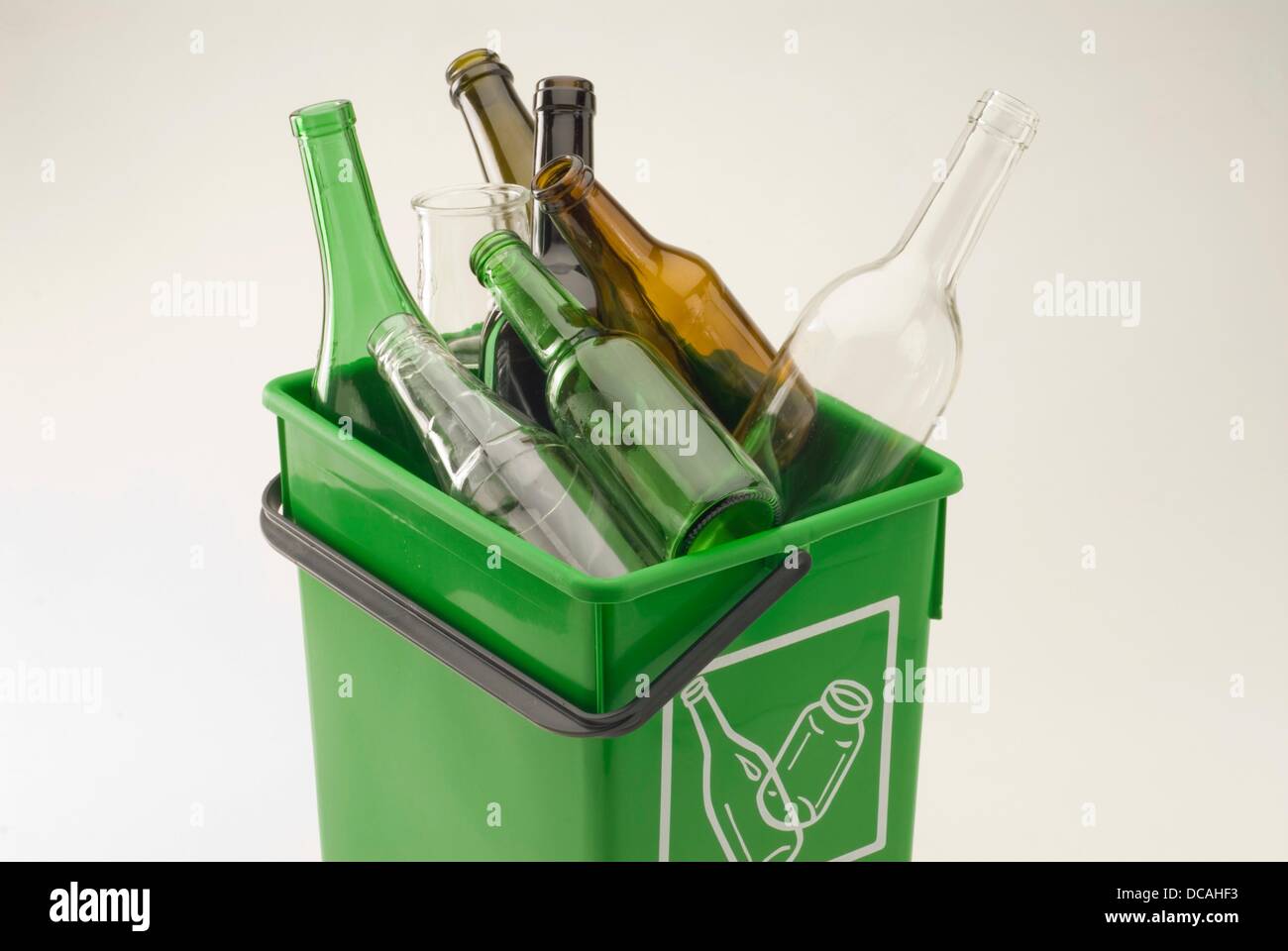 Green recycling bin for glass Stock Photo Alamy