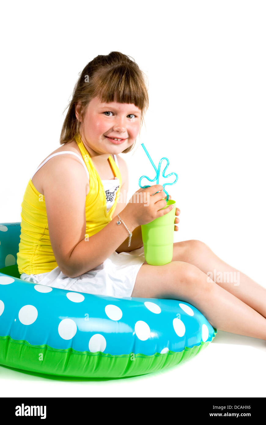 Girl at swimming pool Cut Out Stock Images & Pictures - Alamy