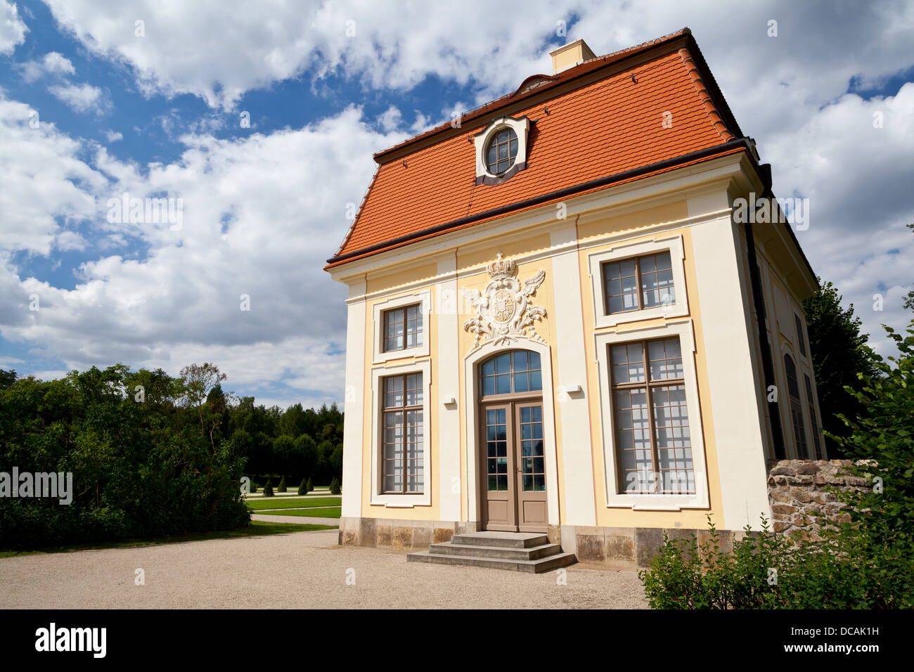 Cavalier's house (Kavaliershaus) at the Moritzburg castle - Saxonia, Germany, Europe Stock Photo