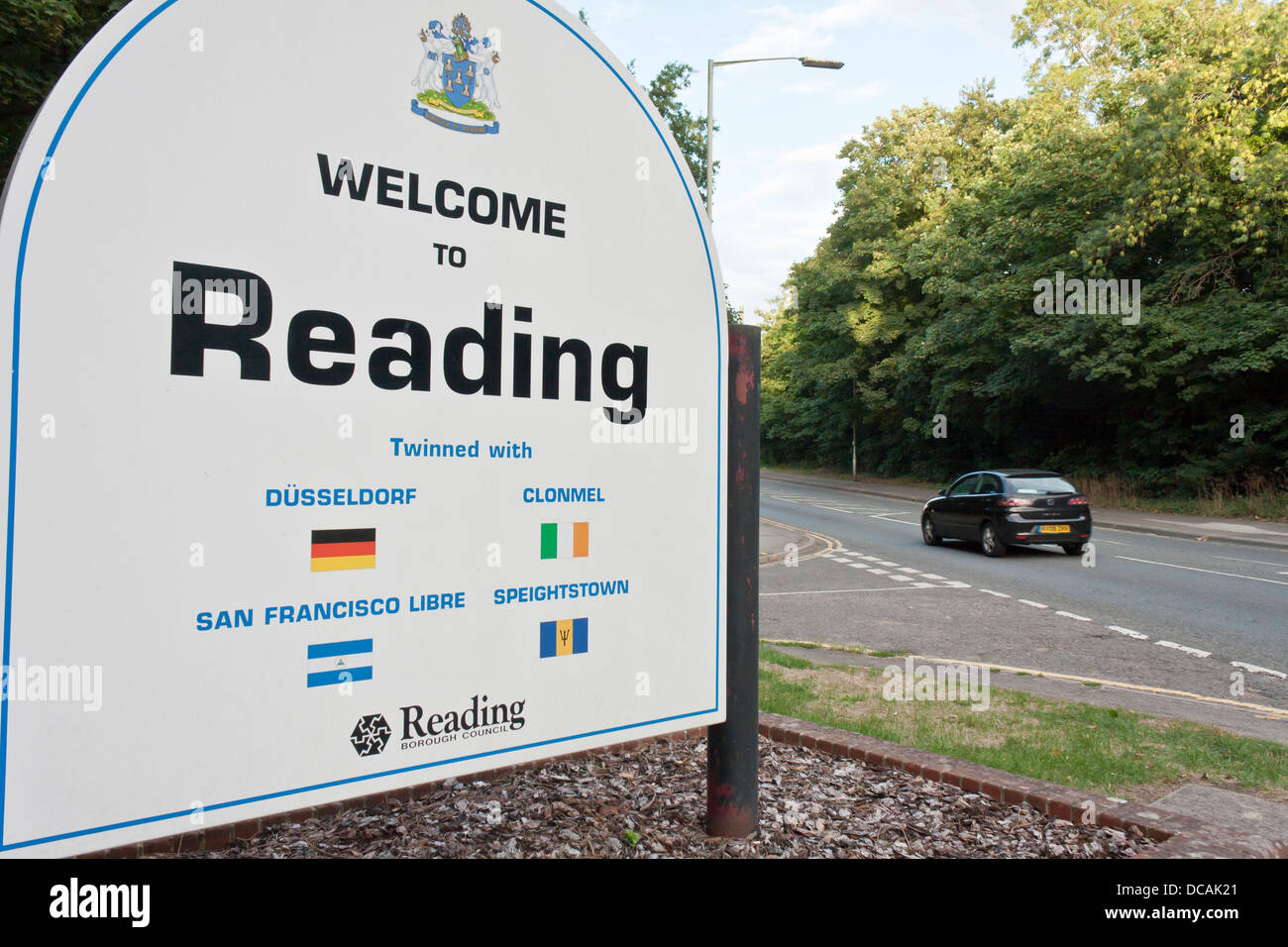 Twinned With And Sign High Resolution Stock Photography and Images Alamy