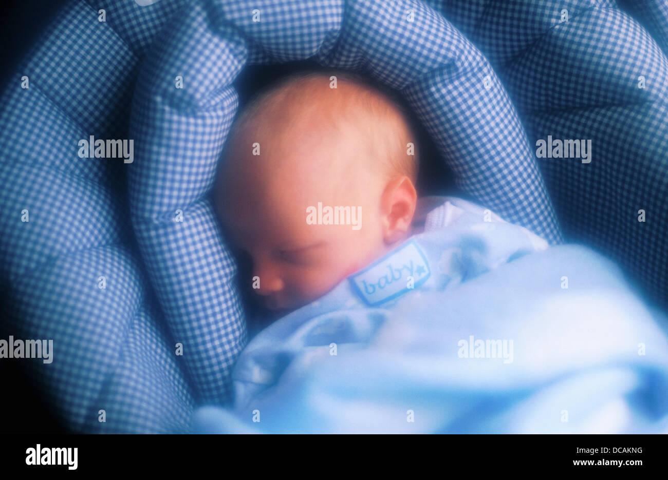 Newborn sleeping in car seat Stock Photo Alamy