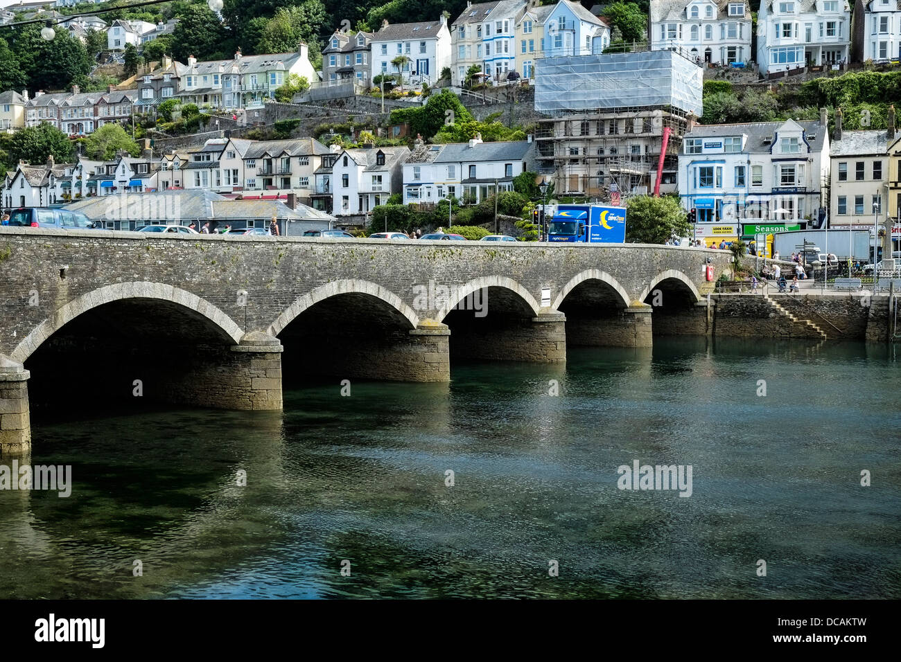 The bridge over the River Looe in Cornwall. Stock Photo