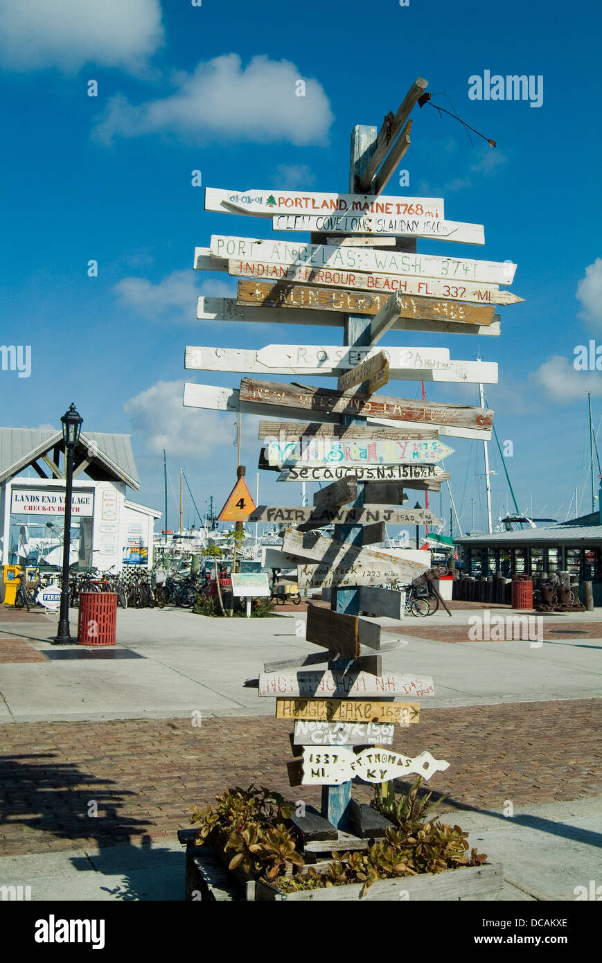 Directional signpost in Key West, Florida Stock Photo Alamy