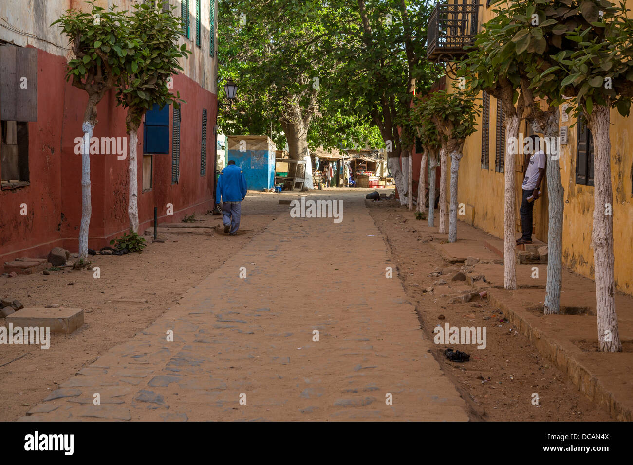 Street Scene, Goree Island, Senegal. Stock Photo
