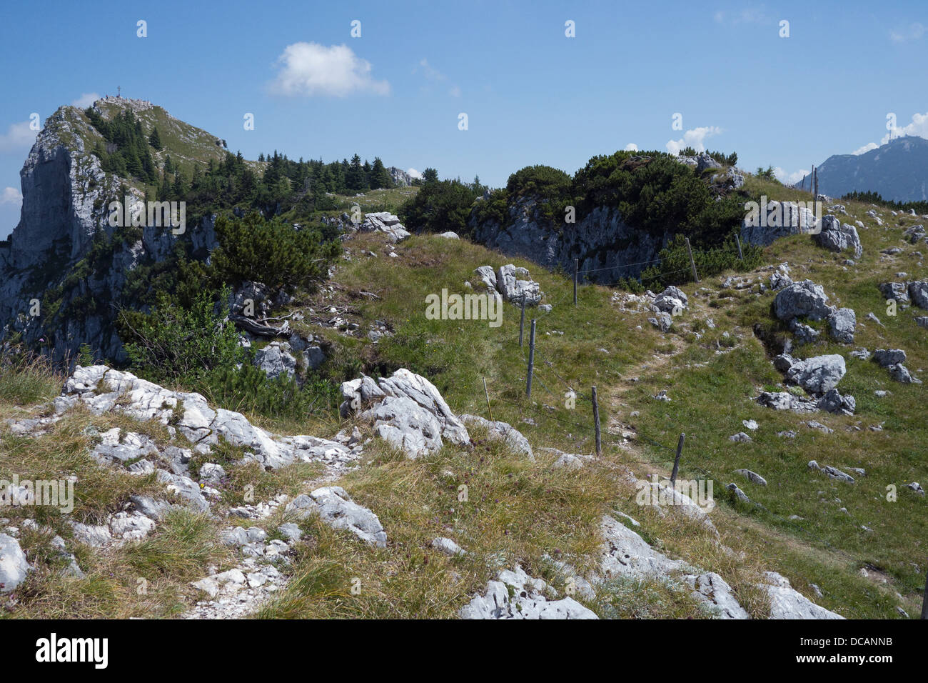 view from Bockstein to Breitenstein summit, Bavaria, Germany Stock Photo