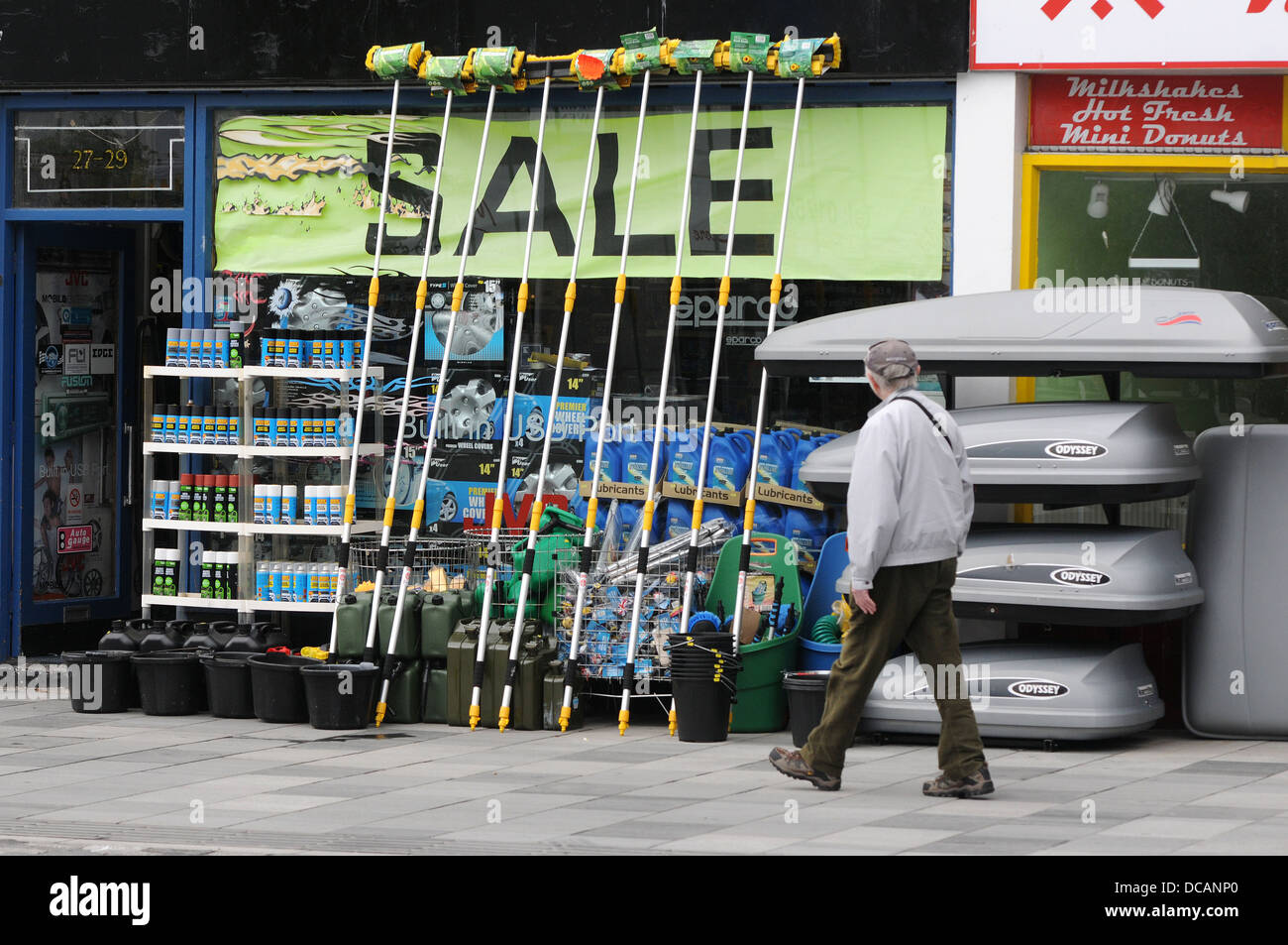 Sale shop in Plymouth Stock Photo