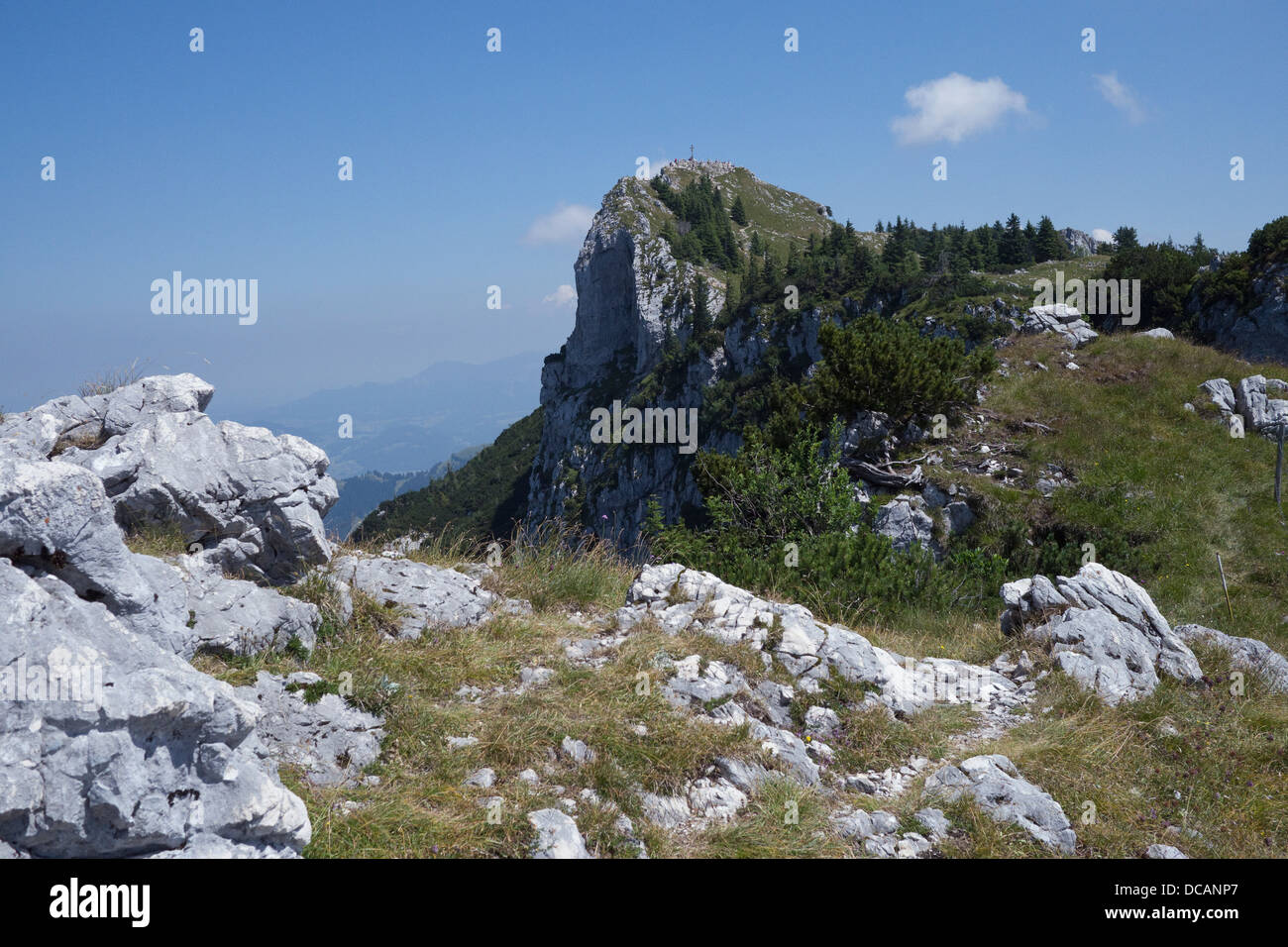 view from Bockstein to Breitenstein summit, Bavaria, Germany Stock Photo