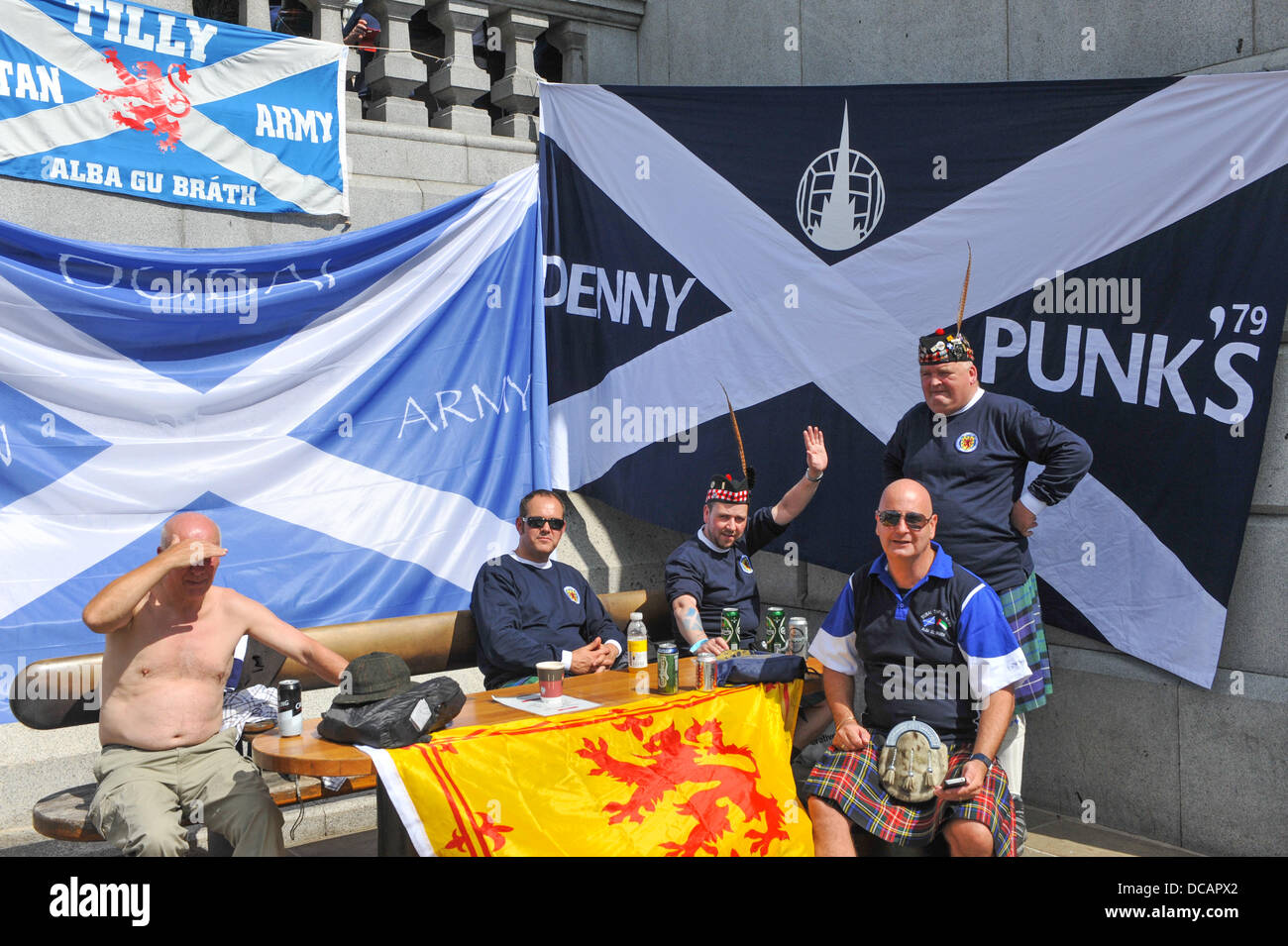 Trafalgar Square, London, UK. 14th August 2013. Beer, flags and kilts