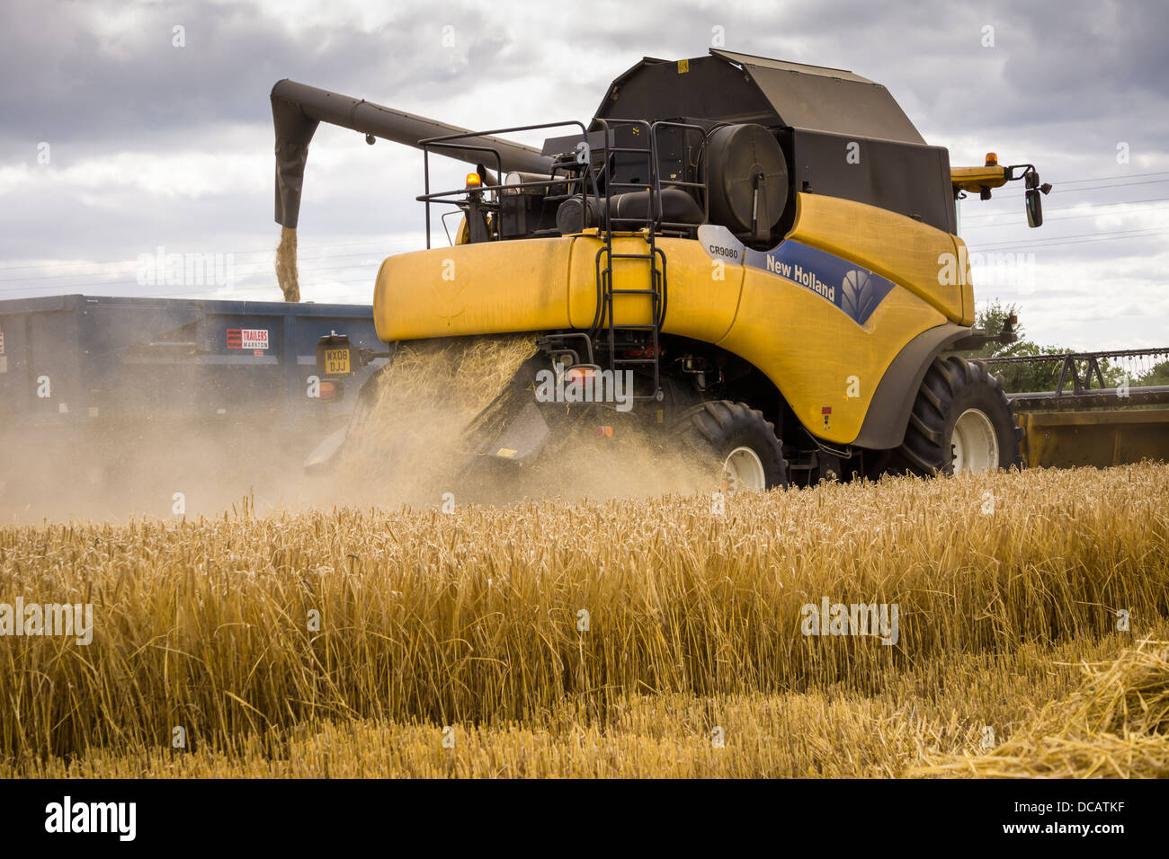Combine Harvester at work Stock Photo Alamy