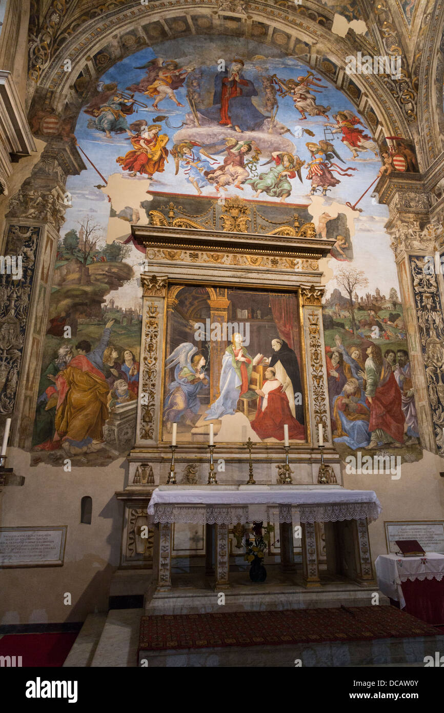 The Carafa Chapel, Santa Maria sopra Minerva church, Rome, Italy Stock Photo