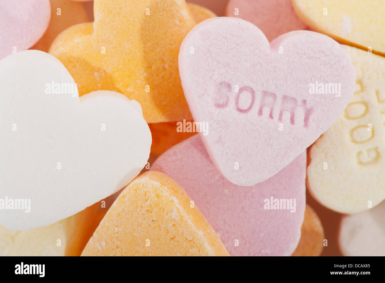 Candy Hearts with text