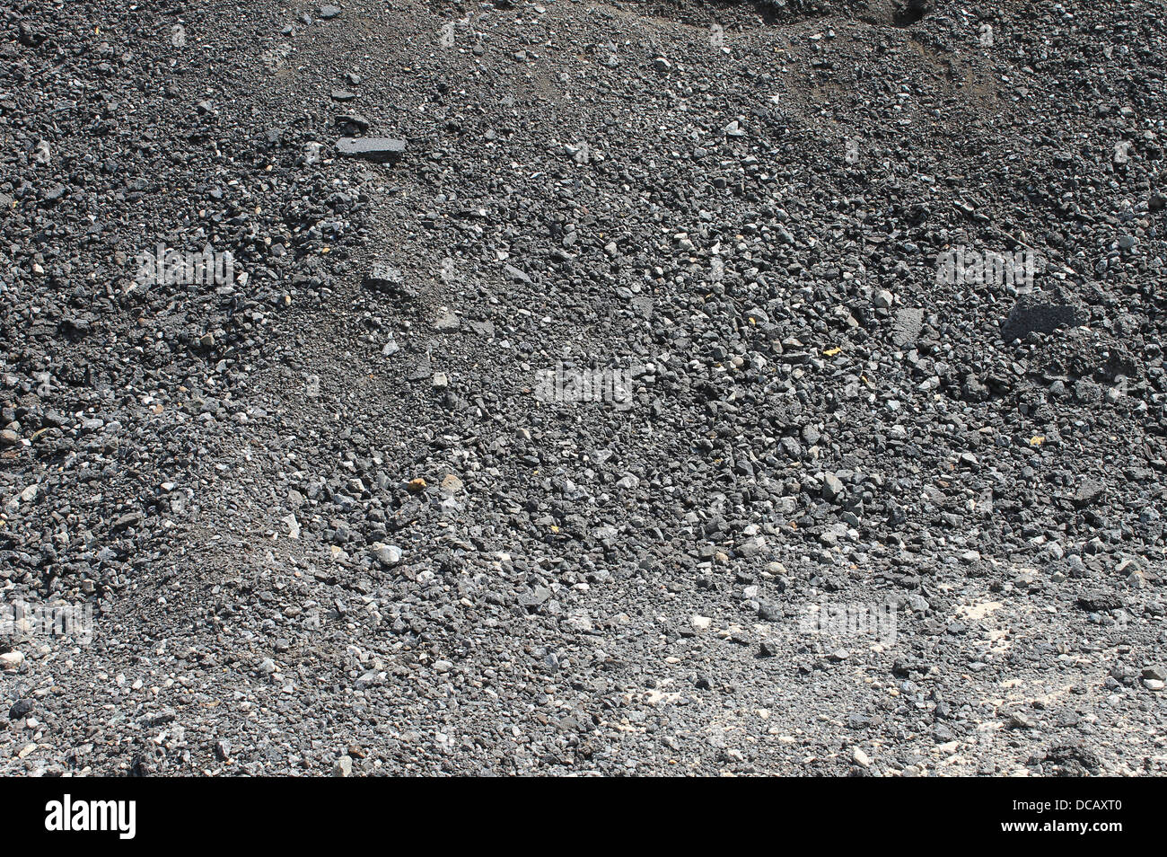 Closeup of black heap or pile of coal. Stock Photo