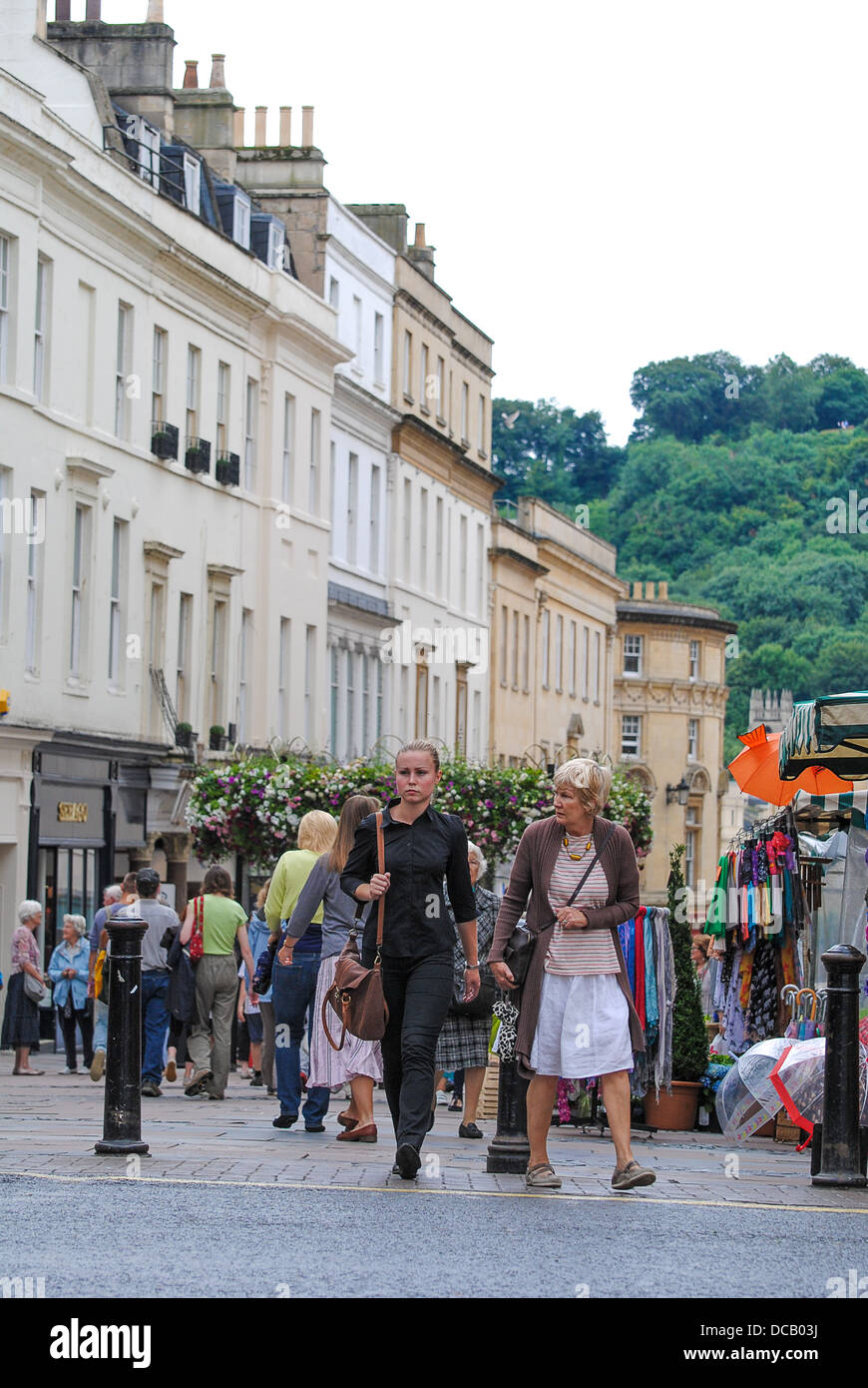 People shopping in Bath city centre Stock Photo Alamy