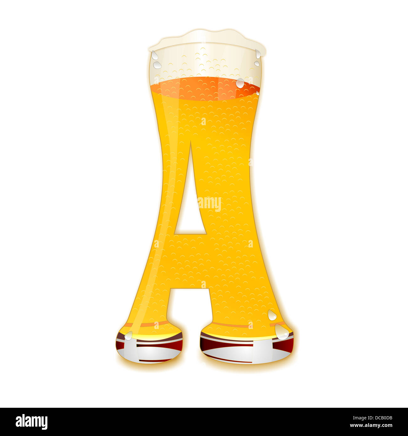 BEER ALPHABET letter A Stock Photo