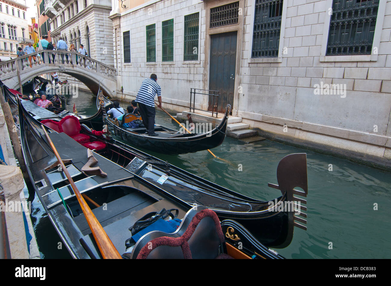 Venice Italy Gondolas on canal , most famous boat Stock Photo - Alamy