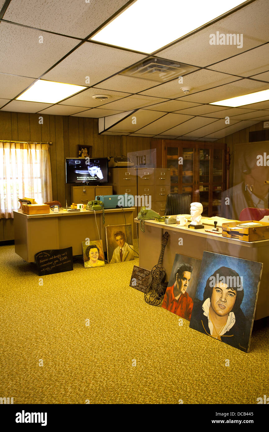 Vernon Presley's office at Graceland the home of Elvis Presley in