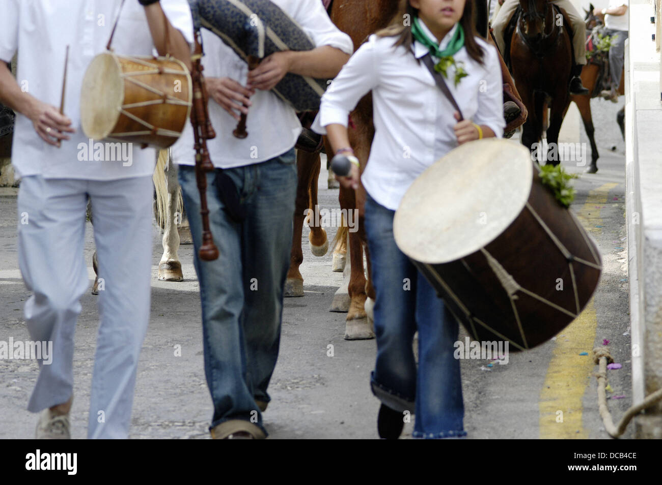 Bagpipes. Traditional music in the Selva Traditional Festival of Herbes