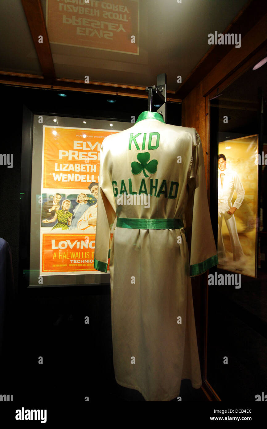 Elvis's robe from Kid Galahad film at Graceland the home of Elvis Presley in Memphis Tennessee USA Stock Photo