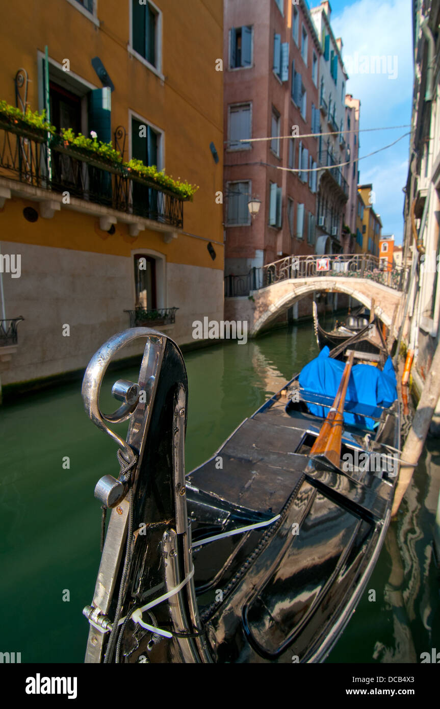 Venice Italy Gondolas on canal , most famous boat Stock Photo - Alamy