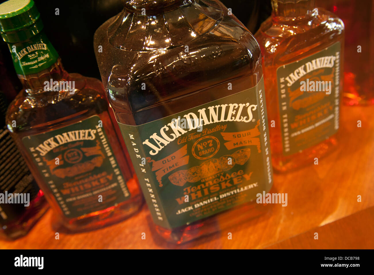 Bottles of Jack Daniel's Whiskey on sale at the Jack Daniel's