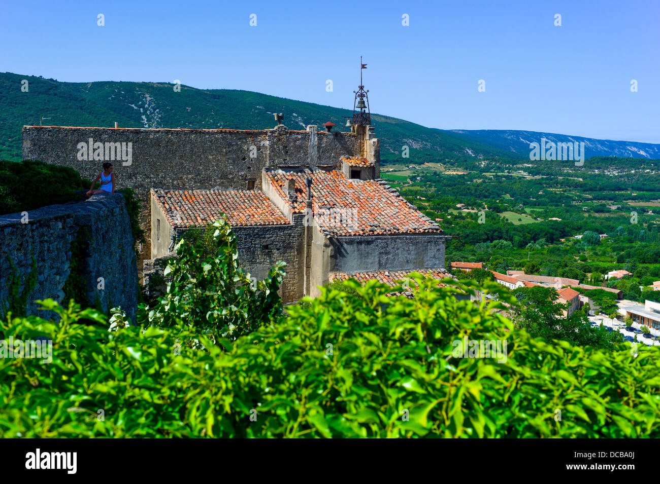 A view across the countryside including the old church Stock Photo - Alamy