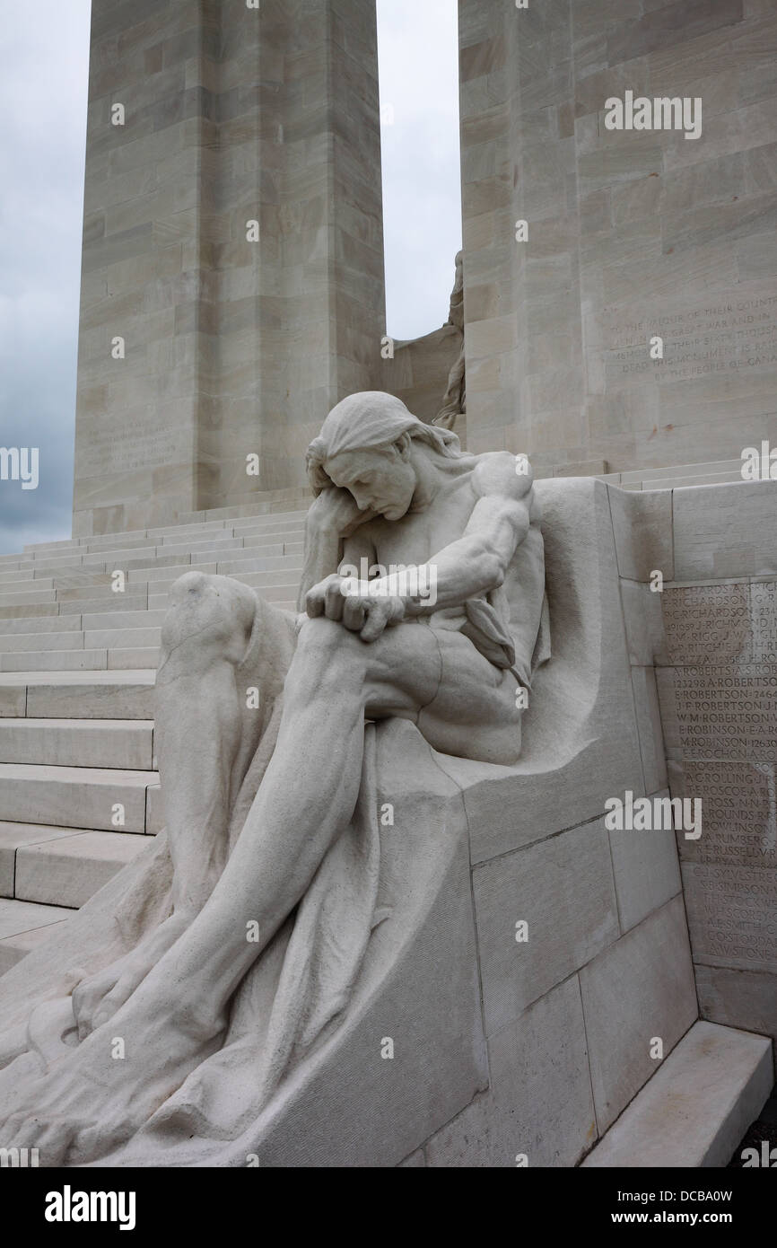 Vimy Ridge Canadian World War One War Memorial, France Stock Photo - Alamy