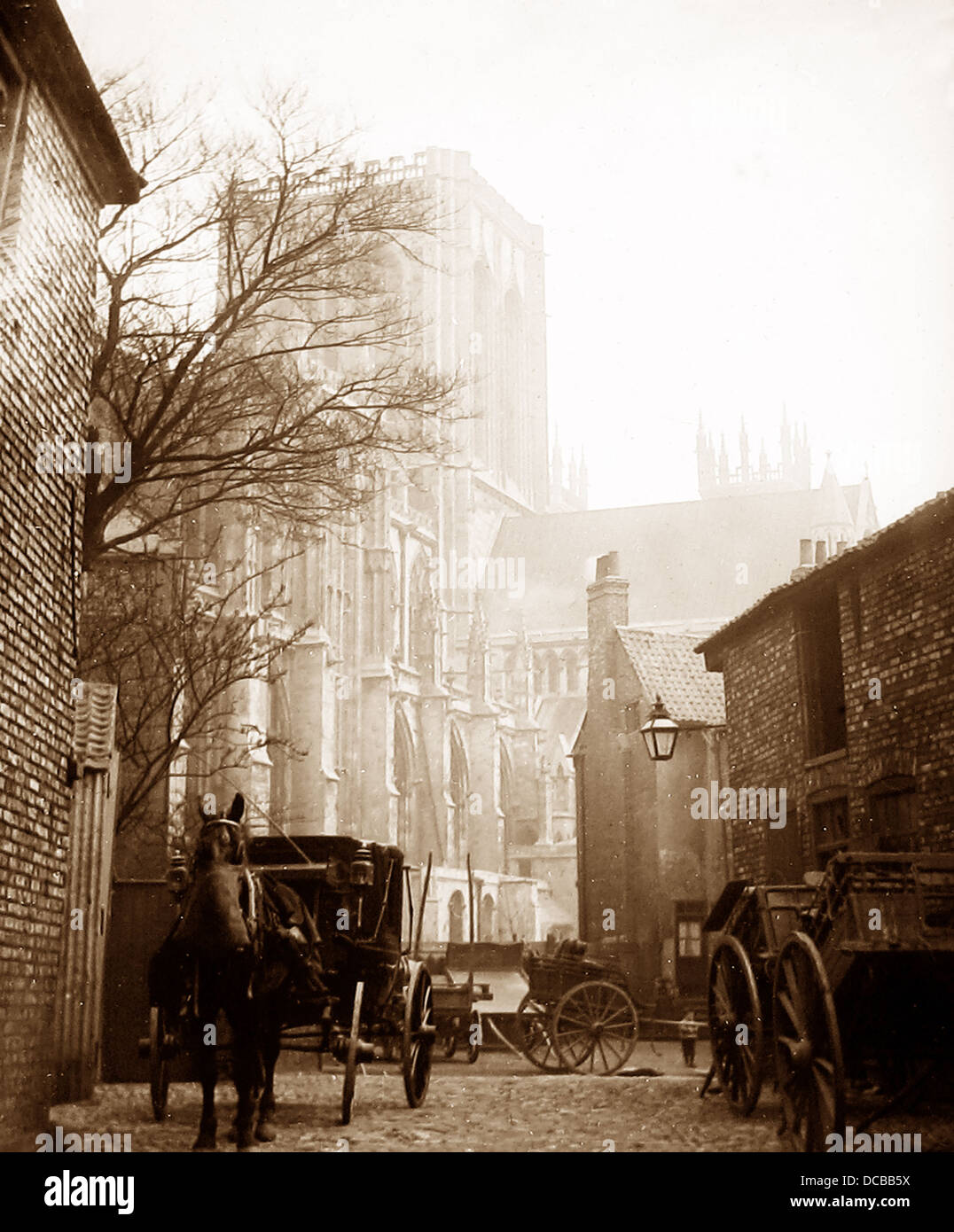 York Minster Victorian period Stock Photo