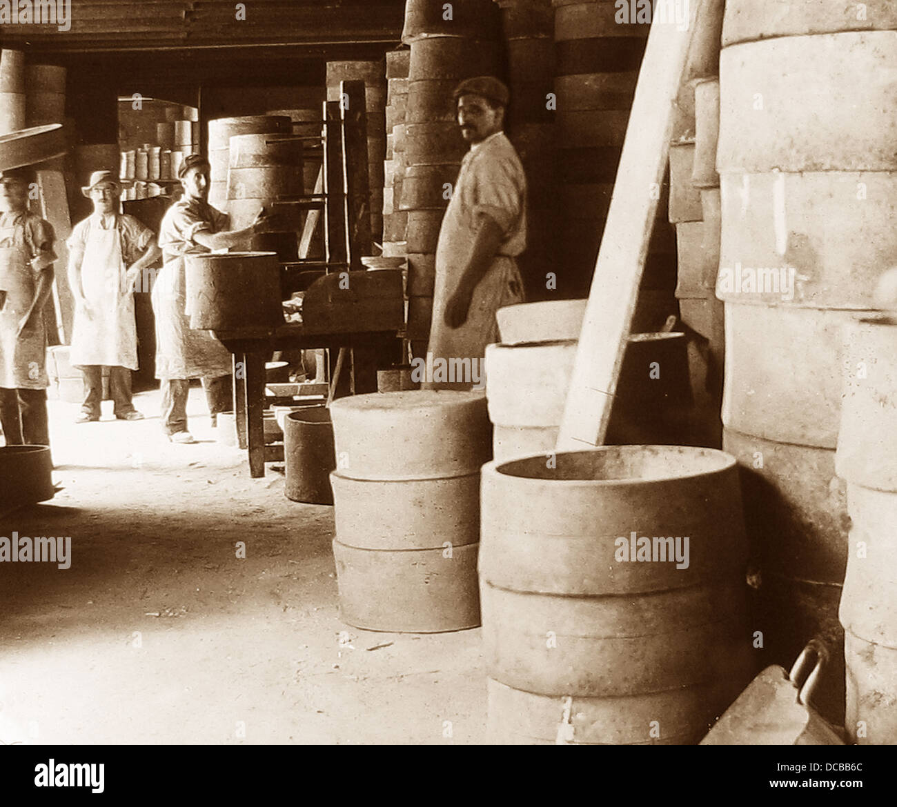 Sagger House in a pottery factory early 1900s Stock Photo