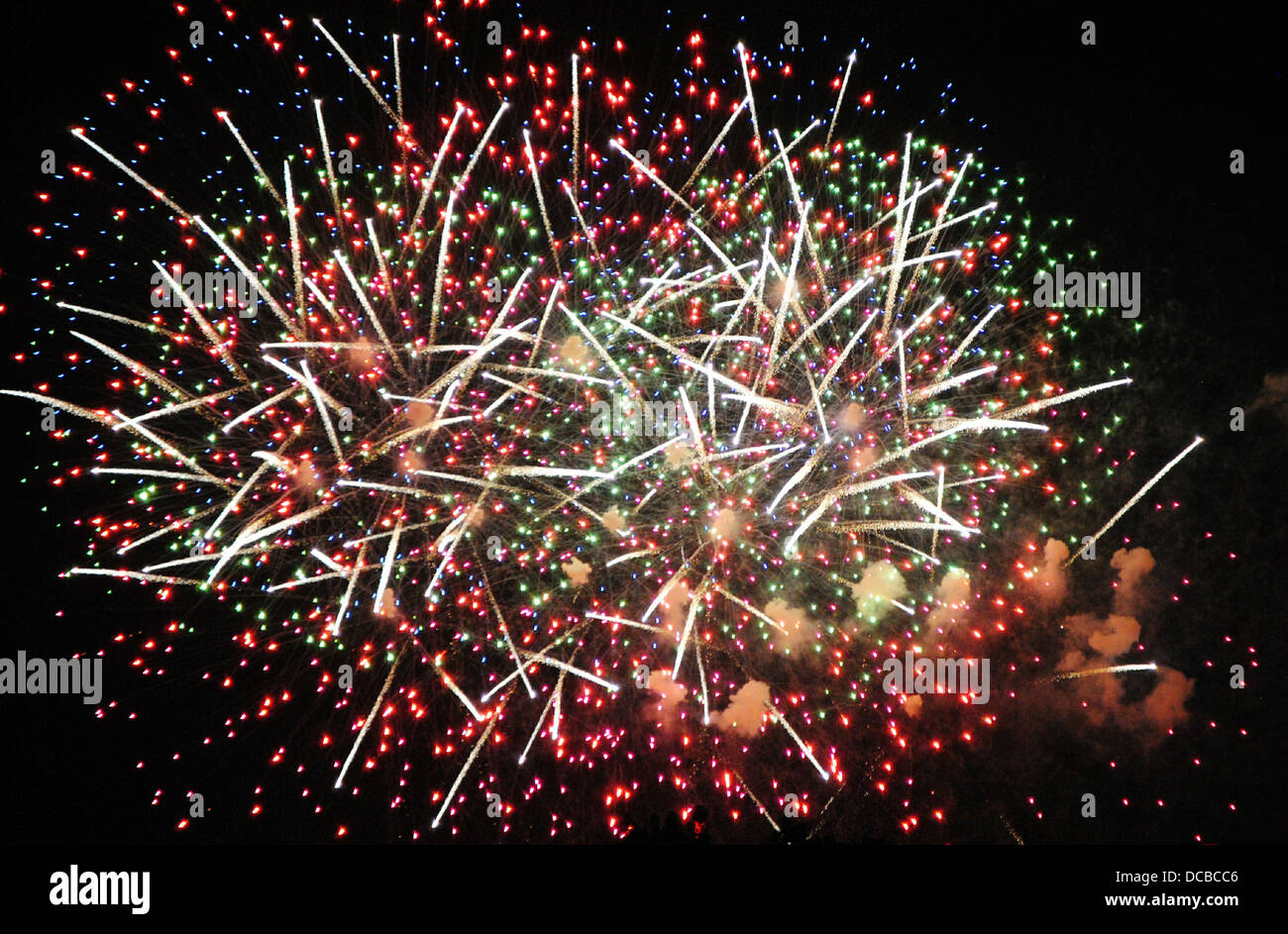 Fireworks,forth of July,Ohio U.S.A.  Remembering  our country's independence. Stock Photo