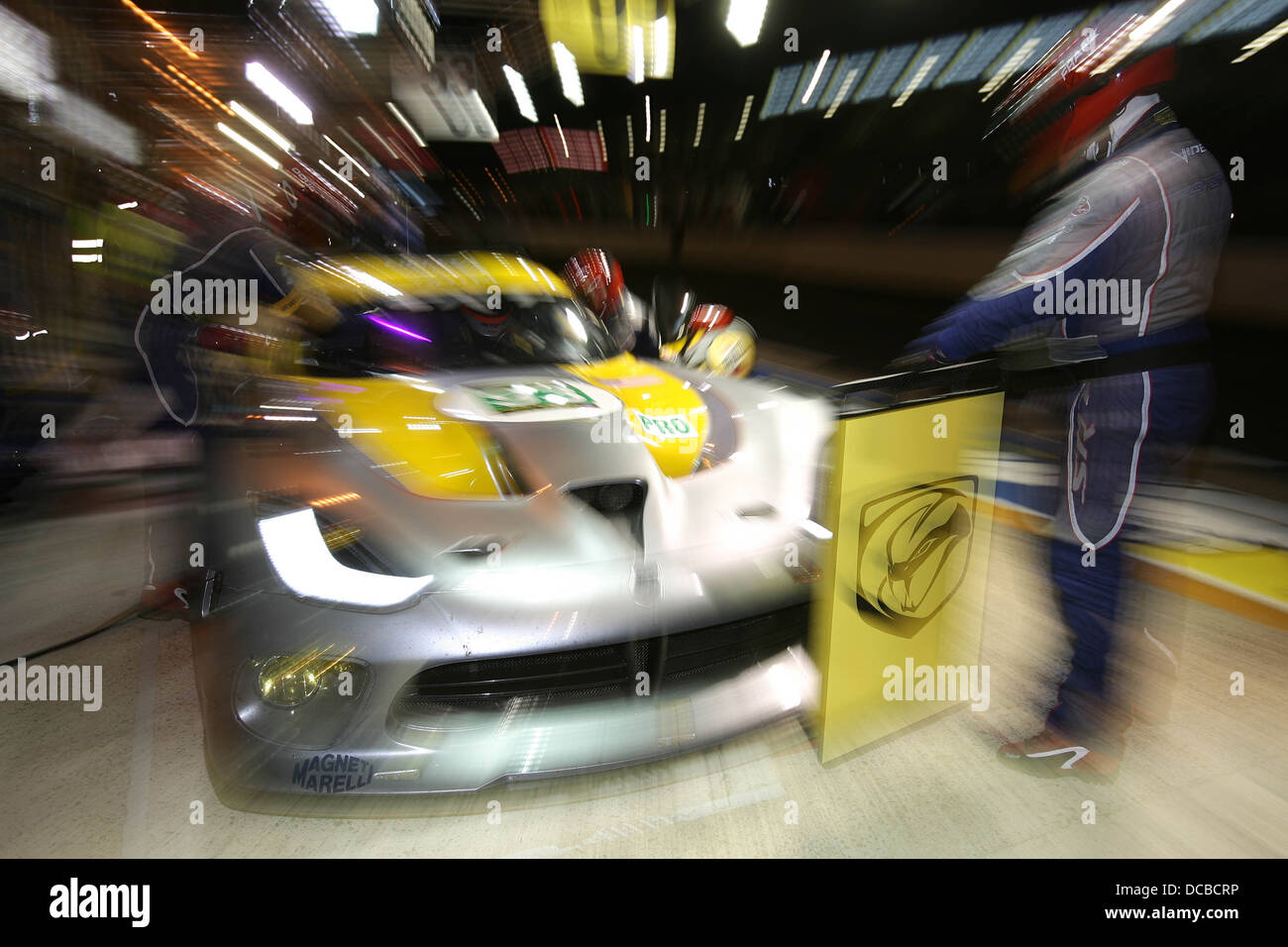 SRT Viper pit stop at the Le Mans 24 Hours, France, 2013 Stock Photo