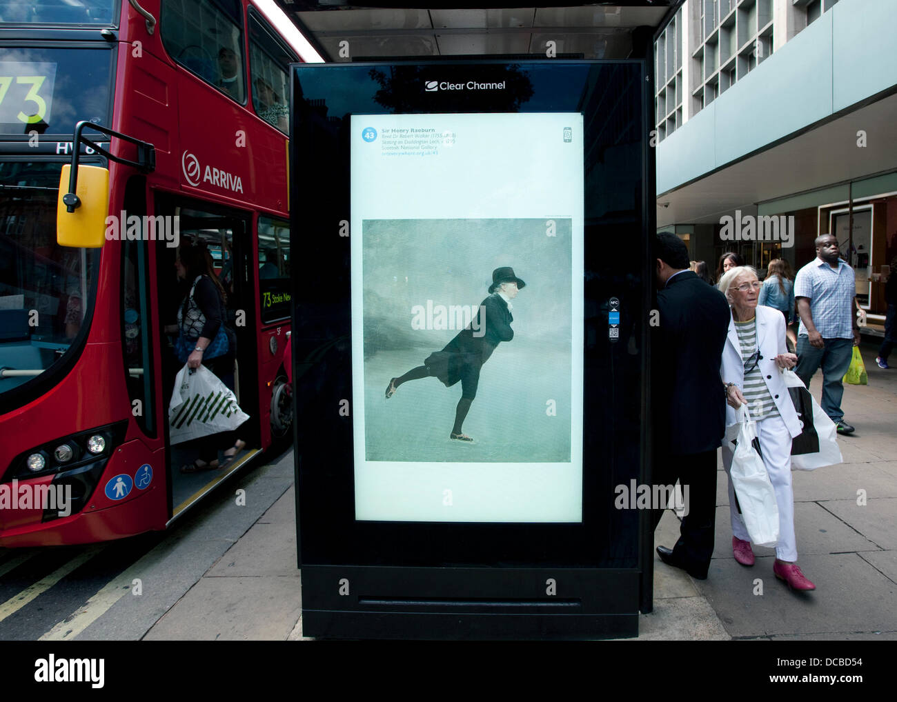 Bus stop poster oxford street hi-res stock photography and images - Alamy