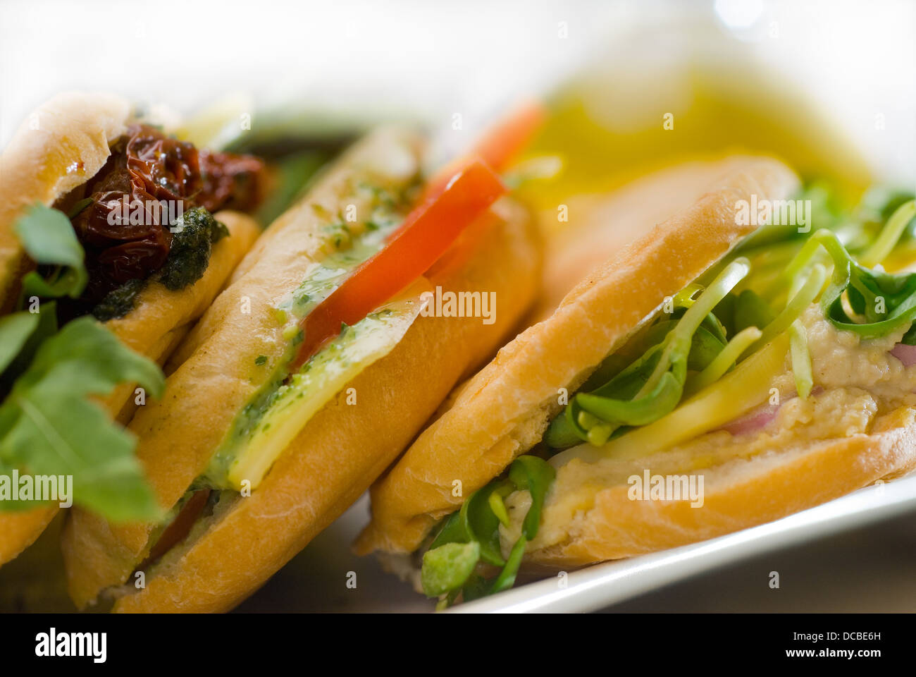 assorted panini sandwich Stock Photo Alamy
