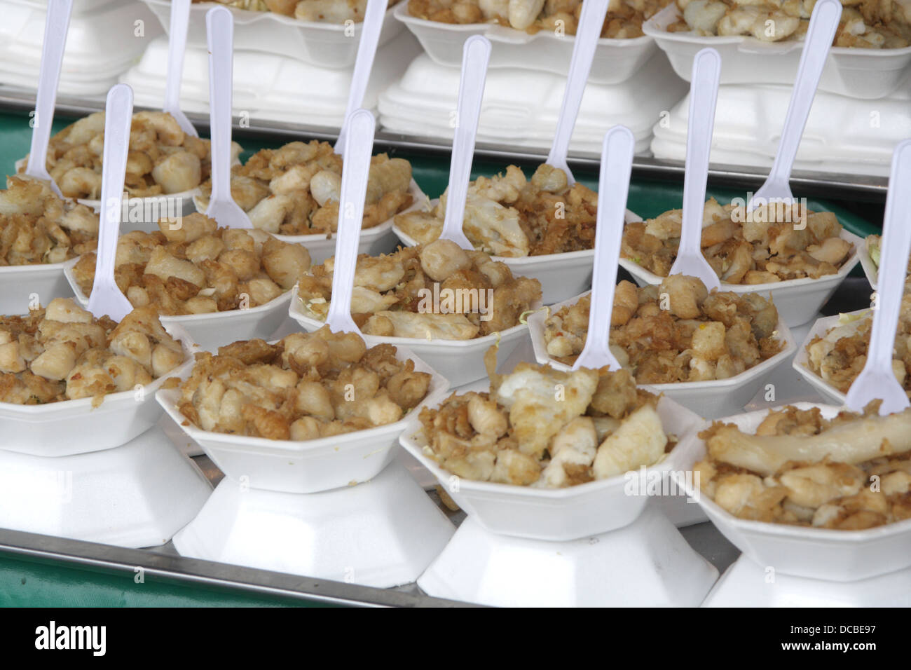 Fried squid eggs on sale Stock Photo